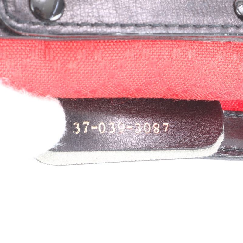 Vintage Old Gucci GG Canvas Sherry Line 37-039 Leather Shoulder Bag Crossbody