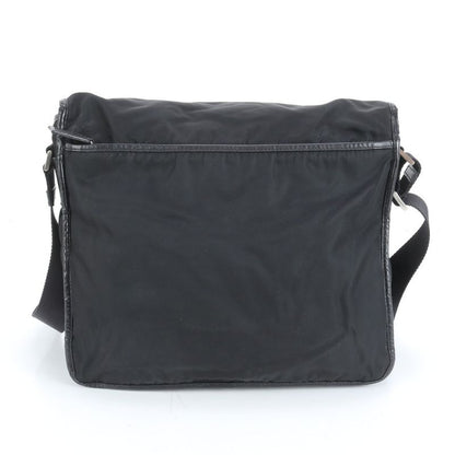 Prada Tessuto Nylon Triangle Logo Leather Shoulder Bag Crossbody Messenger