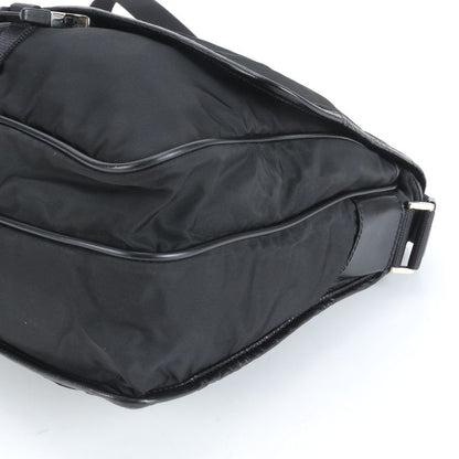 Prada Tessuto Nylon Triangle Logo Leather Shoulder Bag Crossbody Messenger