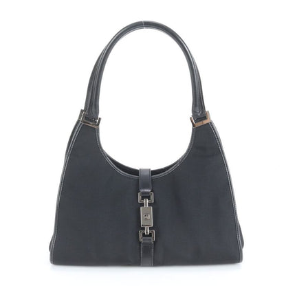 Gucci Jackie Leather Tote Bag Shoulder 002 1067 Black Silver Hardware Women's