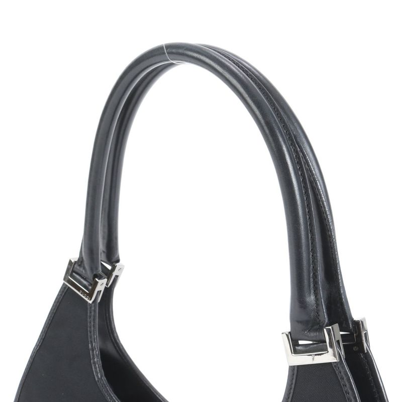 Gucci Jackie Leather Tote Bag Shoulder 002 1067 Black Silver Hardware Women's