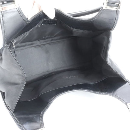 Gucci Jackie Leather Tote Bag Shoulder 002 1067 Black Silver Hardware Women's