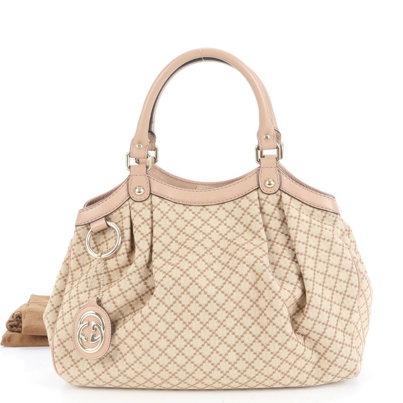 Gucci Diamante Sookie 211944 Leather Tote Bag Shoulder Gold Hardware Women's