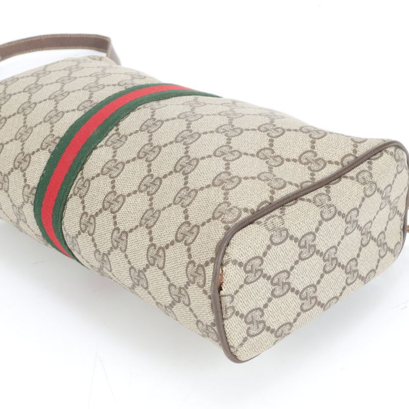 Vintage Old Gucci GG Supreme Sherry Line Leather Shoulder Bag Crossbody Women