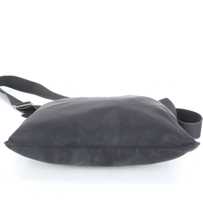 Prada Tessuto Nylon Triangle Logo Leather Shoulder Bag Crossbody Messenger