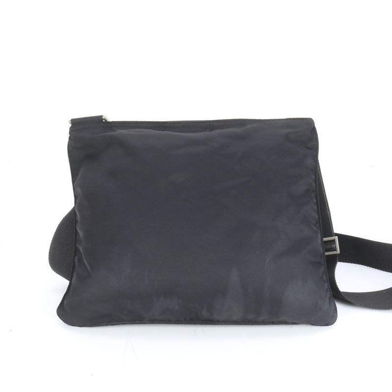 Prada Tessuto Nylon Triangle Logo Leather Shoulder Bag Crossbody Messenger