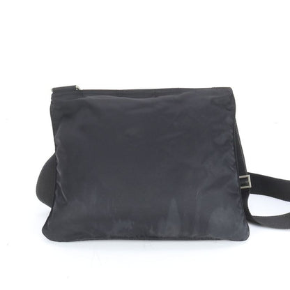 Prada Tessuto Nylon Triangle Logo Leather Shoulder Bag Crossbody Messenger