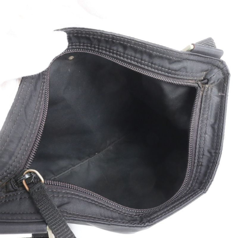 Prada Tessuto Nylon Triangle Logo Leather Shoulder Bag Crossbody Messenger