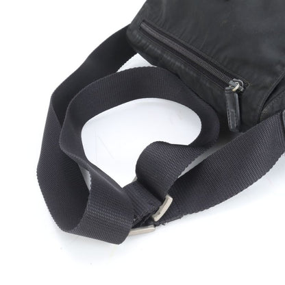Prada Tessuto Nylon Triangle Logo Leather Shoulder Bag Crossbody Messenger