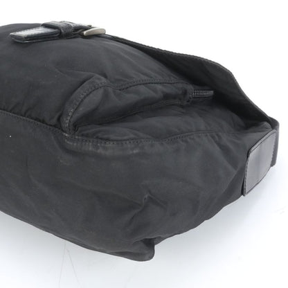 Prada Tessuto Nylon Triangle Logo Leather Shoulder Bag Crossbody Messenger