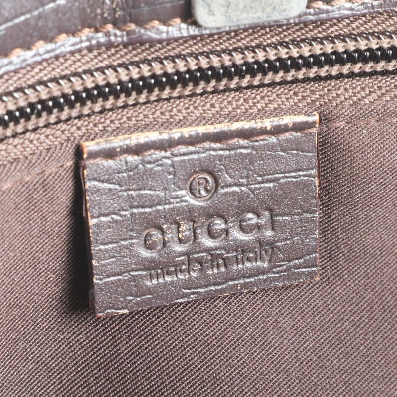 Gucci GG Supreme 114595 Leather Tote Bag Shoulder Beige Brown A4 Ladies EUE