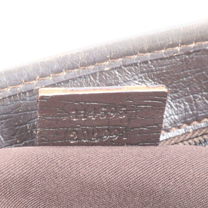 Gucci GG Supreme 114595 Leather Tote Bag Shoulder Beige Brown A4 Ladies EUE