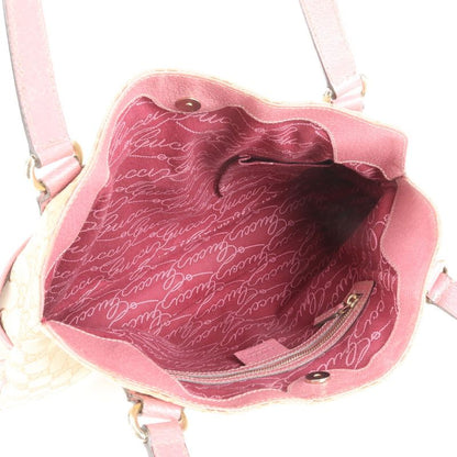 Gucci GG Canvas 163288 Leather Tote Bag Shoulder Beige Gold Hardware Women's