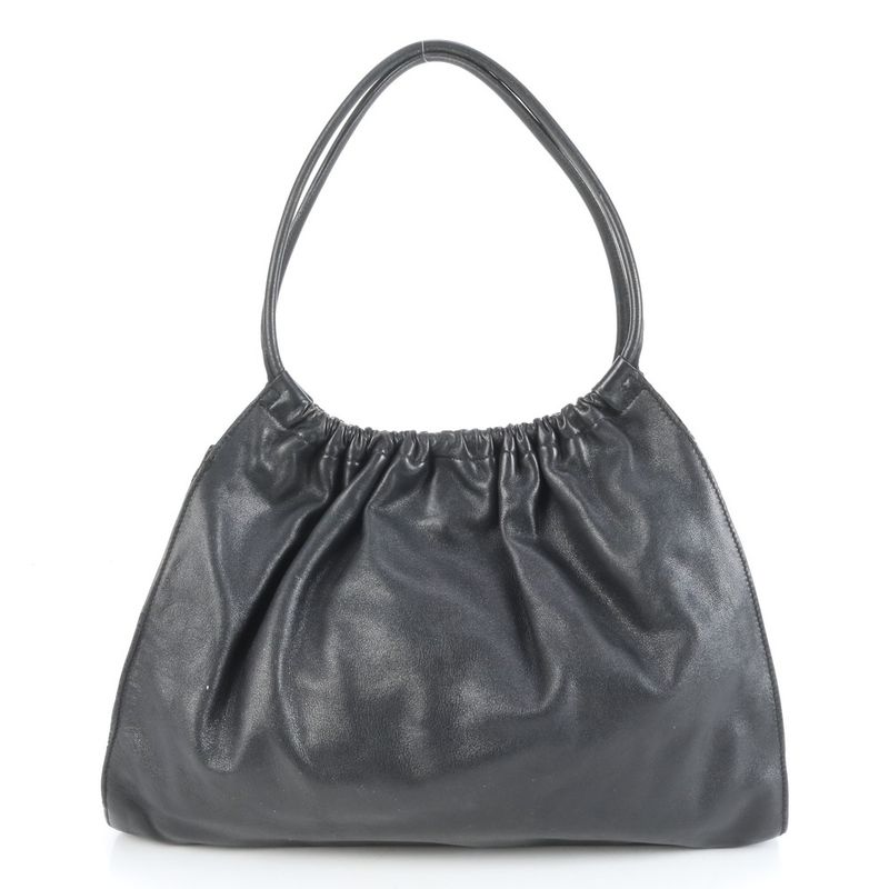 Gucci Leather Tote Bag Shoulder 001-4332 Black Women's EUE Db39-7