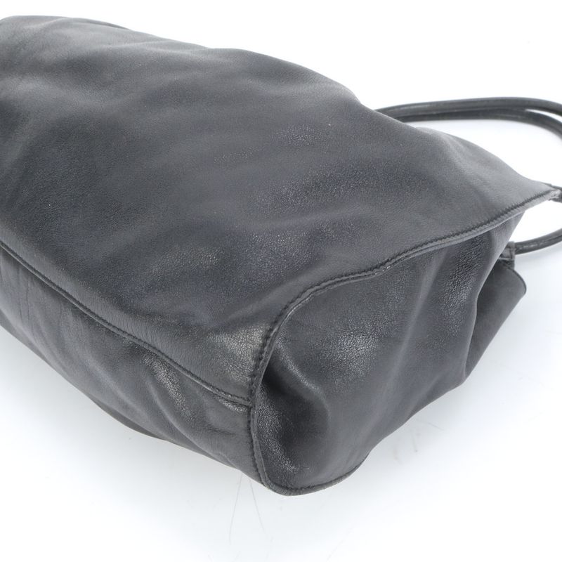 Gucci Leather Tote Bag Shoulder 001-4332 Black Women's EUE Db39-7