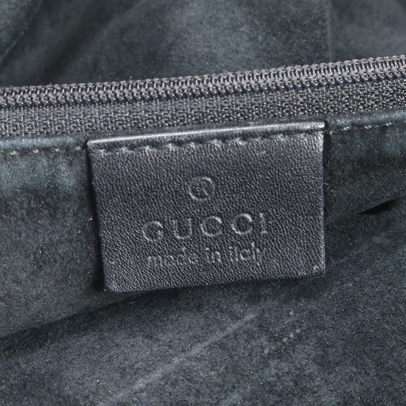 Gucci Leather Tote Bag Shoulder 001-4332 Black Women's EUE Db39-7