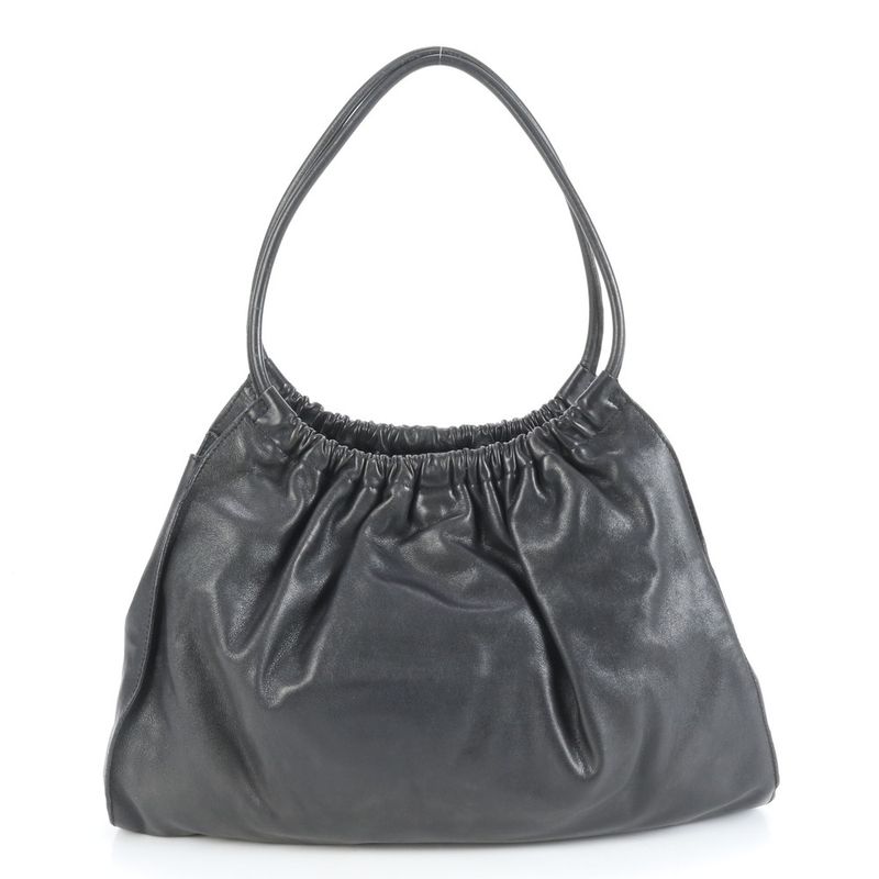 Gucci Leather Tote Bag Shoulder 001-4332 Black Women's EUE Db39-7