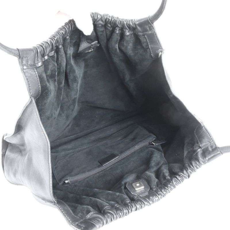 Gucci Leather Tote Bag Shoulder 001-4332 Black Women's EUE Db39-7