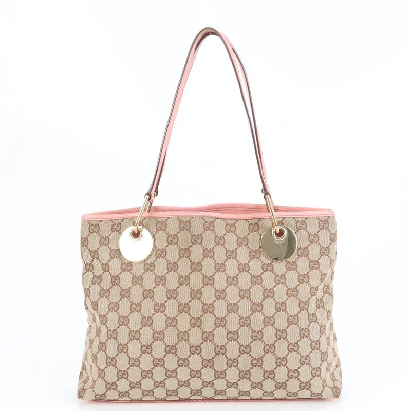 Gucci GG Canvas Eclipse With Control Card 120837 Leather Tote Bag Shoulder