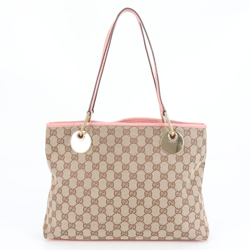 Gucci GG Canvas Eclipse With Control Card 120837 Leather Tote Bag Shoulder