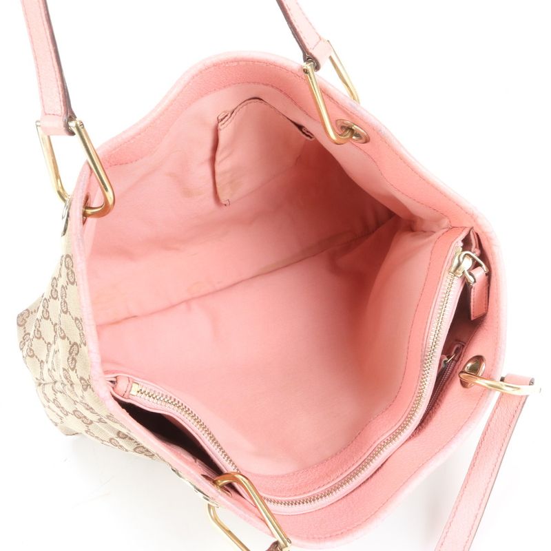 Gucci GG Canvas Eclipse With Control Card 120837 Leather Tote Bag Shoulder