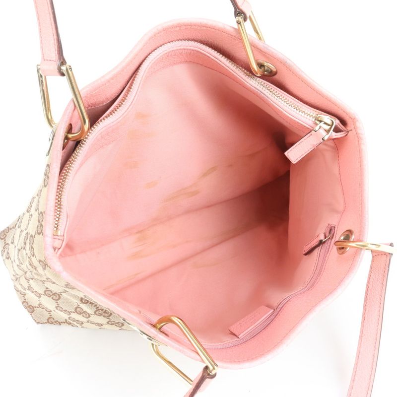 Gucci GG Canvas Eclipse With Control Card 120837 Leather Tote Bag Shoulder