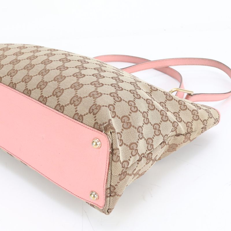 Gucci GG Canvas Eclipse With Control Card 120837 Leather Tote Bag Shoulder