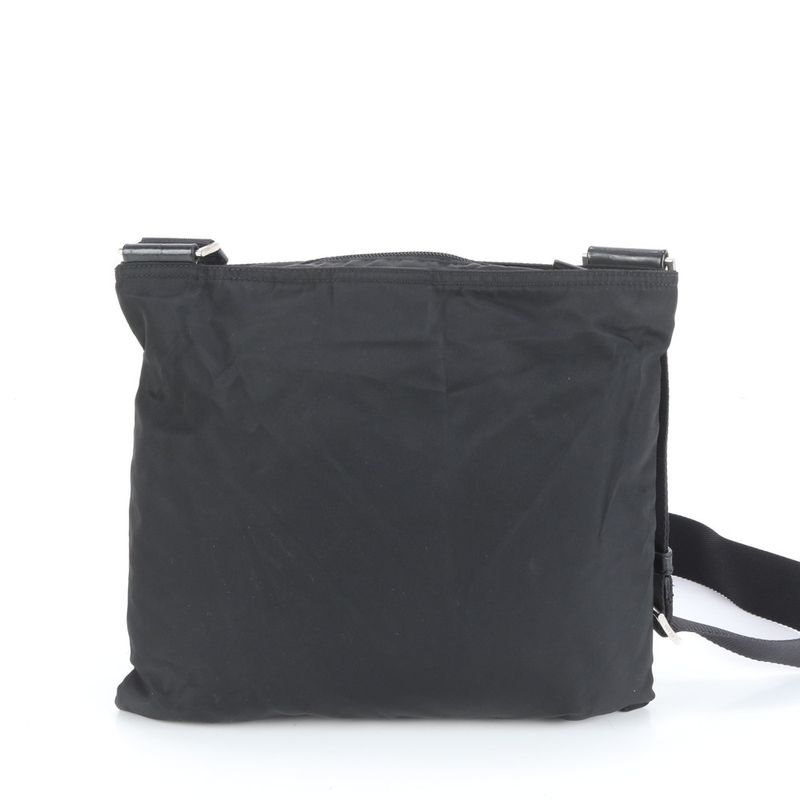 Prada Tessuto Nylon Triangle Logo Leather Shoulder Bag Crossbody Messenger