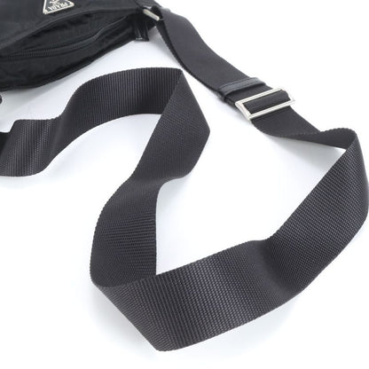 Prada Tessuto Nylon Triangle Logo Leather Shoulder Bag Crossbody Messenger