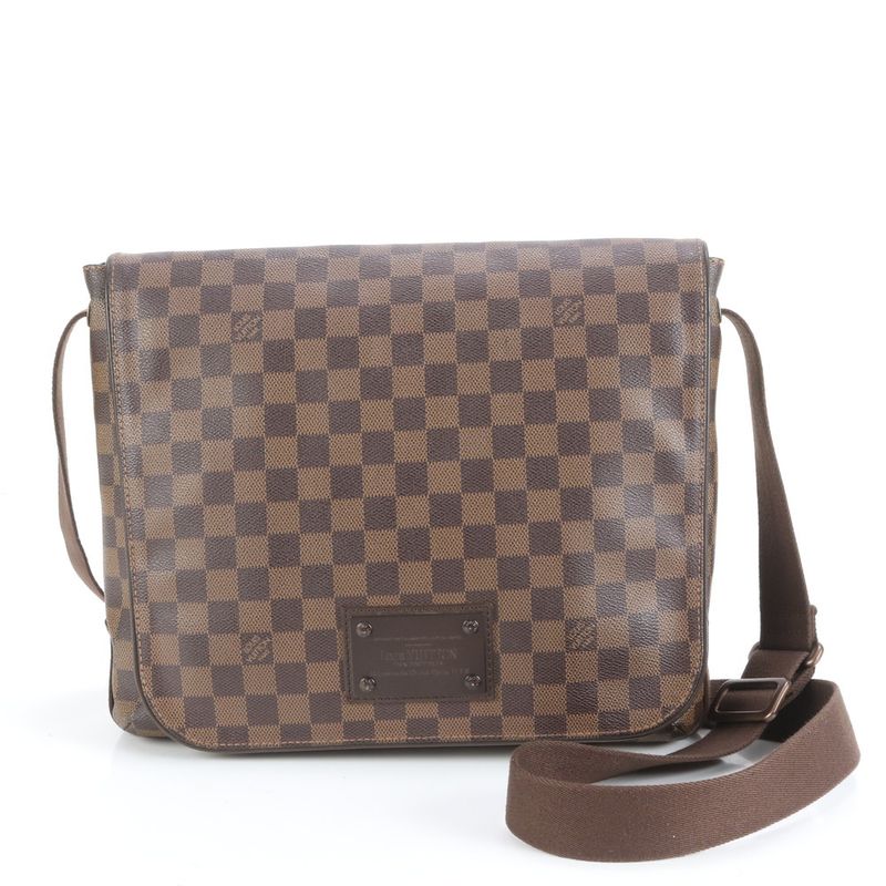Louis Vuitton Damier Brooklyn MM N51211 Leather Shoulder Bag Crossbody Messenger
