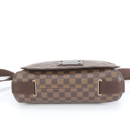 Louis Vuitton Damier Brooklyn MM N51211 Leather Shoulder Bag Crossbody Messenger