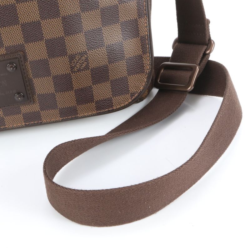 Louis Vuitton Damier Brooklyn MM N51211 Leather Shoulder Bag Crossbody Messenger