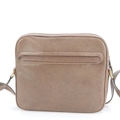 Vintage Old Gucci Leather Shoulder Bag Crossbody Brown Gold Hardware Women's