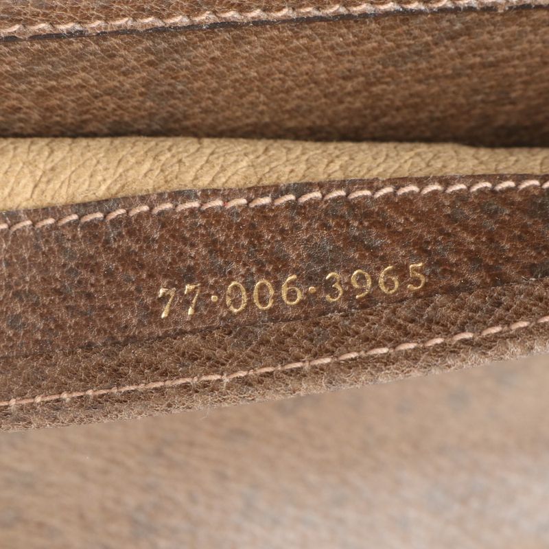 Vintage Old Gucci Leather Shoulder Bag Crossbody Brown Gold Hardware Women's