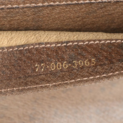 Vintage Old Gucci Leather Shoulder Bag Crossbody Brown Gold Hardware Women's