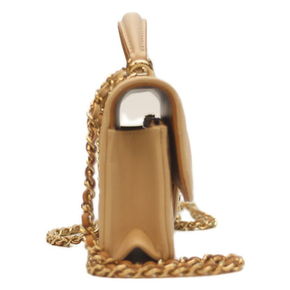 Chanel 22ss Ap3226 Bicolor Beige Lamb Ghardware Top Handle Chain Clutch Shoulder