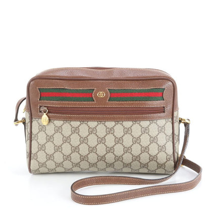 Vintage Old Gucci GG Supreme Sherry Line 001 56 Leather Shoulder Bag Crossbody