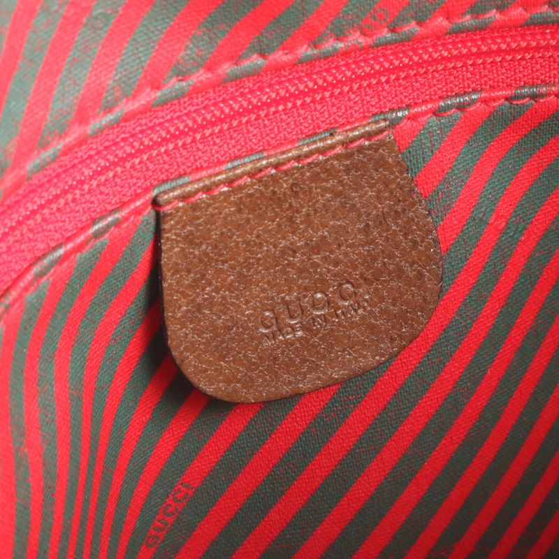 Vintage Old Gucci GG Supreme Sherry Line 001 56 Leather Shoulder Bag Crossbody