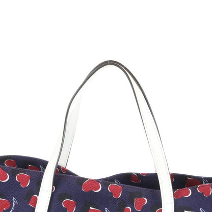 Gucci Heart Beat Leather Tote Bag Shoulder 282439 Hand Navy Blue A4 Ladies RCE