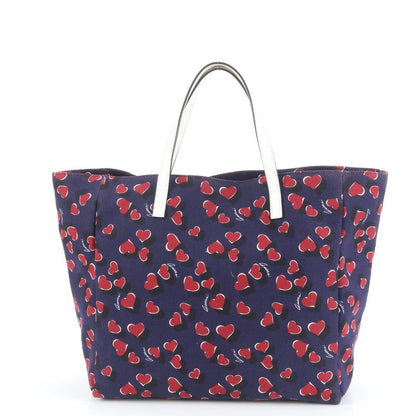 Gucci Heart Beat Leather Tote Bag Shoulder 282439 Hand Navy Blue A4 Ladies RCE