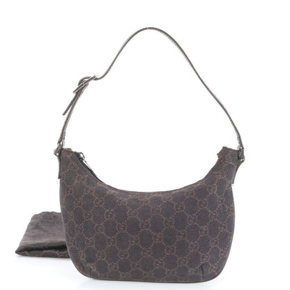 Gucci GG Canvas Leather Shoulder Bag Shoulder One Shoulder 32160 Tote Black