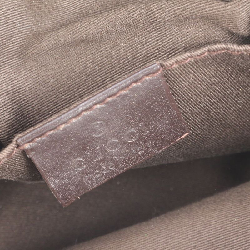 Gucci GG Canvas Leather Shoulder Bag Shoulder One Shoulder 32160 Tote Black