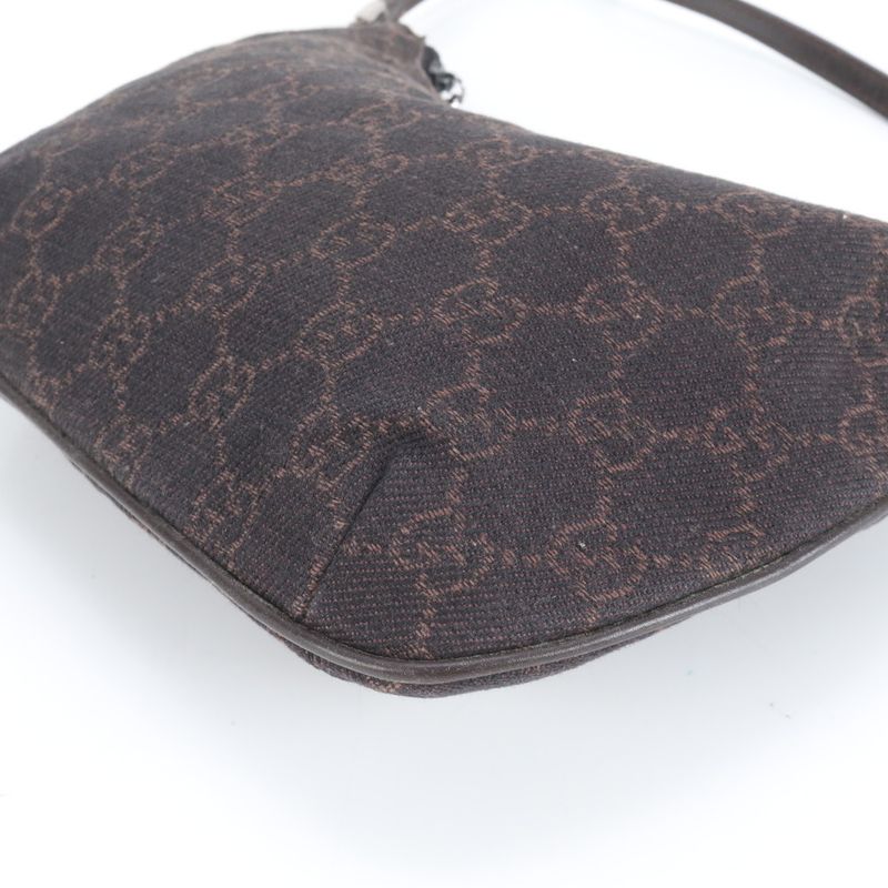 Gucci GG Canvas Leather Shoulder Bag Shoulder One Shoulder 32160 Tote Black