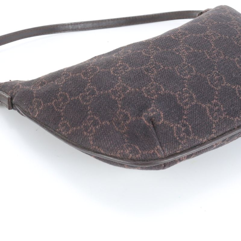 Gucci GG Canvas Leather Shoulder Bag Shoulder One Shoulder 32160 Tote Black