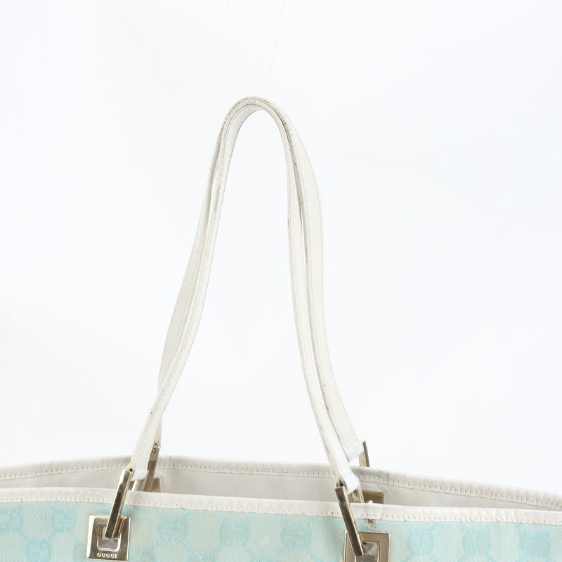 Gucci GG Canvas Leather Tote Bag Shoulder Hand 002-1098 Gold Hardware A4 Ladies