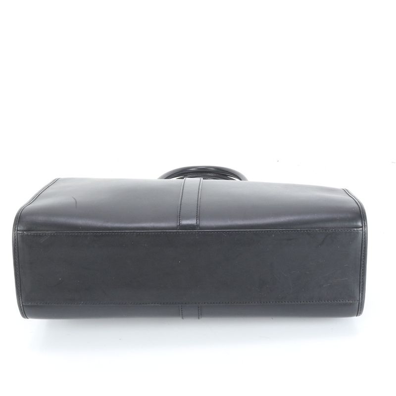 Gucci Jackie Leather Tote Bag Hand 002 1064 Black Silver Hardware A4 Women's