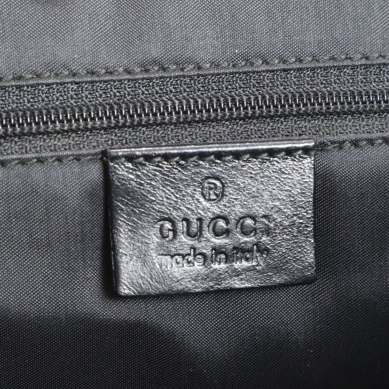 Gucci Jackie Leather Tote Bag Hand 002 1064 Black Silver Hardware A4 Women's