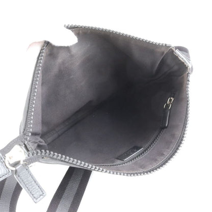 Gucci GG Nylon Leather Shoulder Bag Crossbody Messenger With Control Card