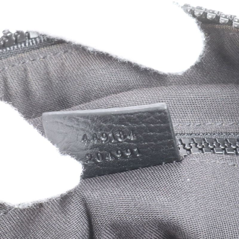 Gucci GG Nylon Leather Shoulder Bag Crossbody Messenger With Control Card