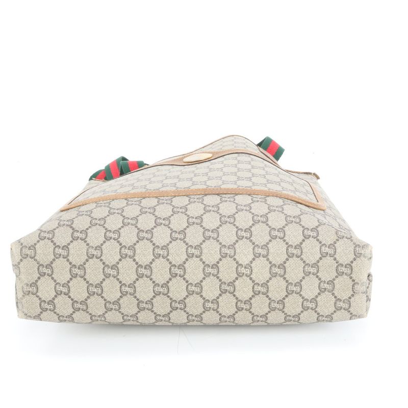 Vintage Old Gucci Plus Sherry Line Leather Tote Bag Shoulder A4 Ladies EUE